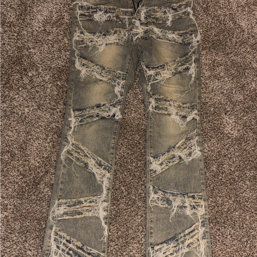 Edgy Distressed Denim Jeans